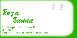 roza bunda business card